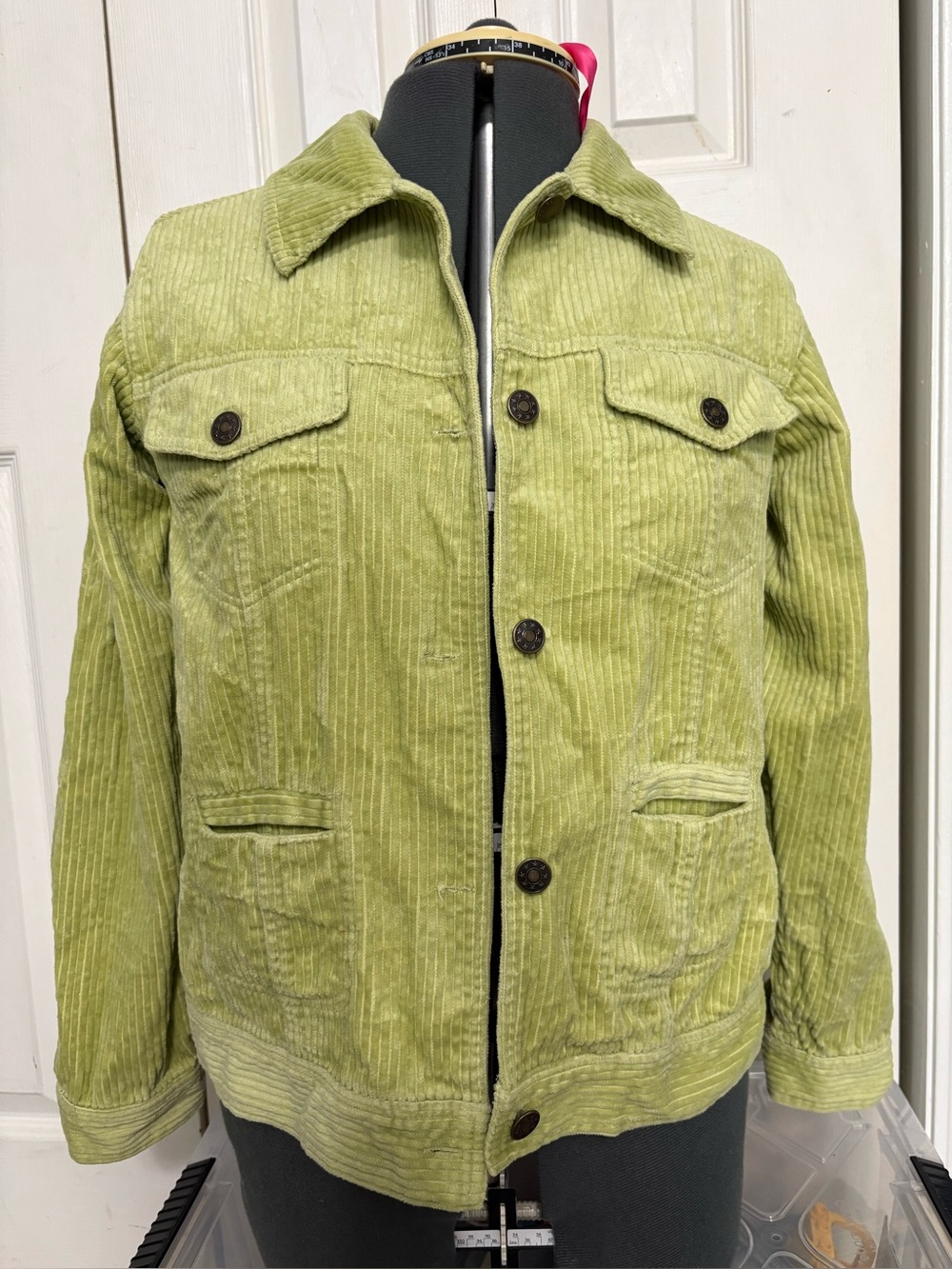 Lime Green Cotton Corduroy Jacket